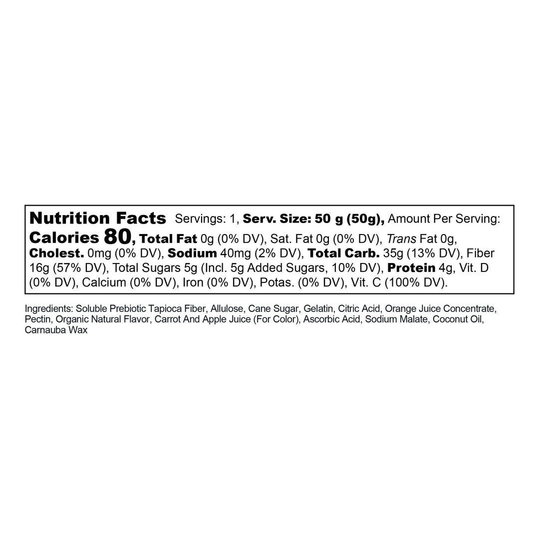 Orange Cream Gummy Candy - Low Sugar 5g, Prebiotics