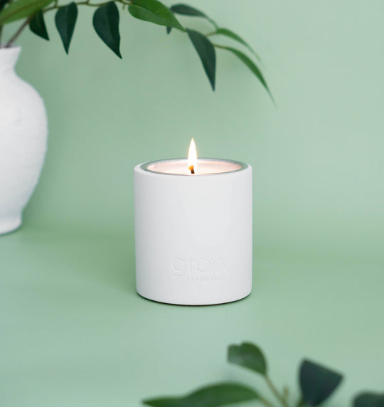 White Candle Holder - Free Living Co