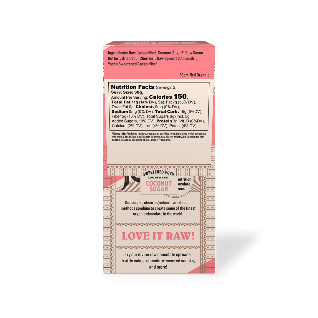 Sour Cherry & Almond Raw Chocolate Bark