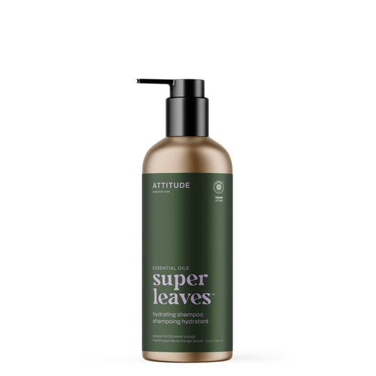 Super Leaves Hydrating Shampoo - Peppermint & Sweet Orange - Free Living Co