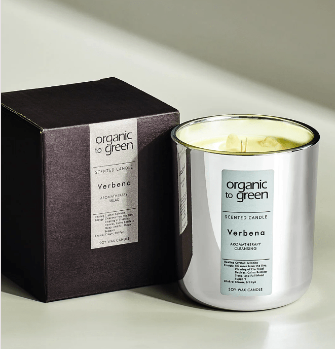 Aromatherapy Candle with Crystal Healing Gem - Free Living Co