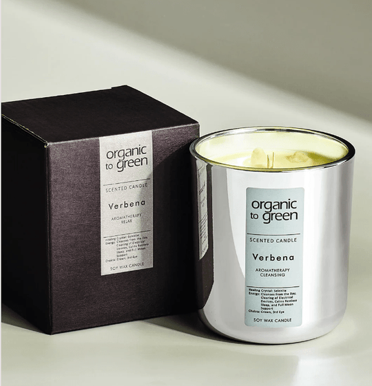 Aromatherapy Candle with Crystal Healing Gem - Free Living Co