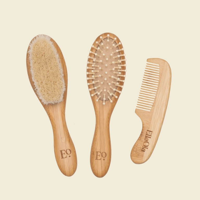 3-Piece Bamboo Brush & Comb Set - Free Living Co
