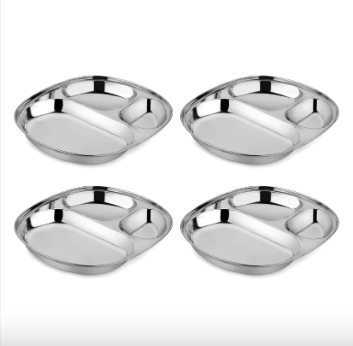 Balanced Bites Stainless Steel Plates - Free Living Co