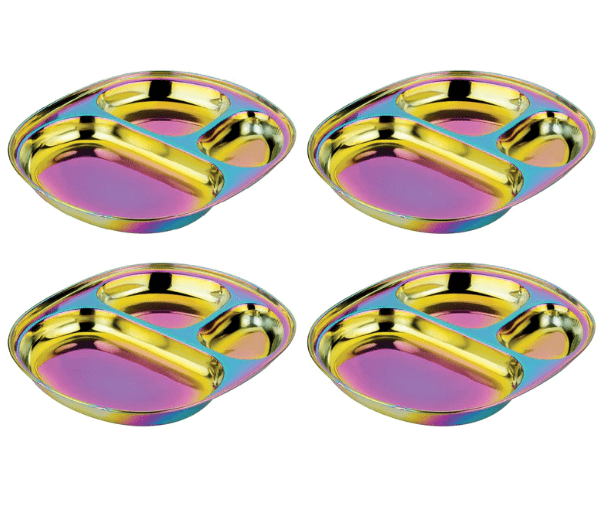 Balanced Bites Stainless Steel Plates - Free Living Co