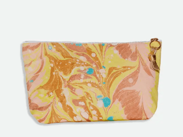 Handmade Marbled Canvas Pouch