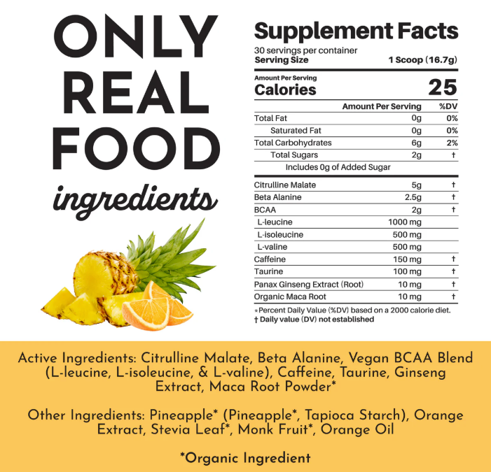 Just REAL Ingredients Pre-Workout