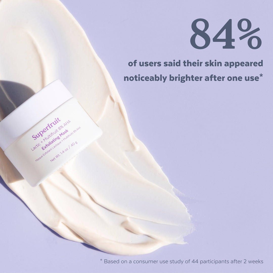 Superfruit Lactic + Multifruit 8% AHA Exfoliating Mask (40g) - Free Living Co