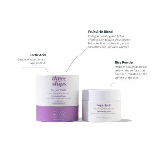 Superfruit Lactic + Multifruit 8% AHA Exfoliating Mask (40g) - Free Living Co