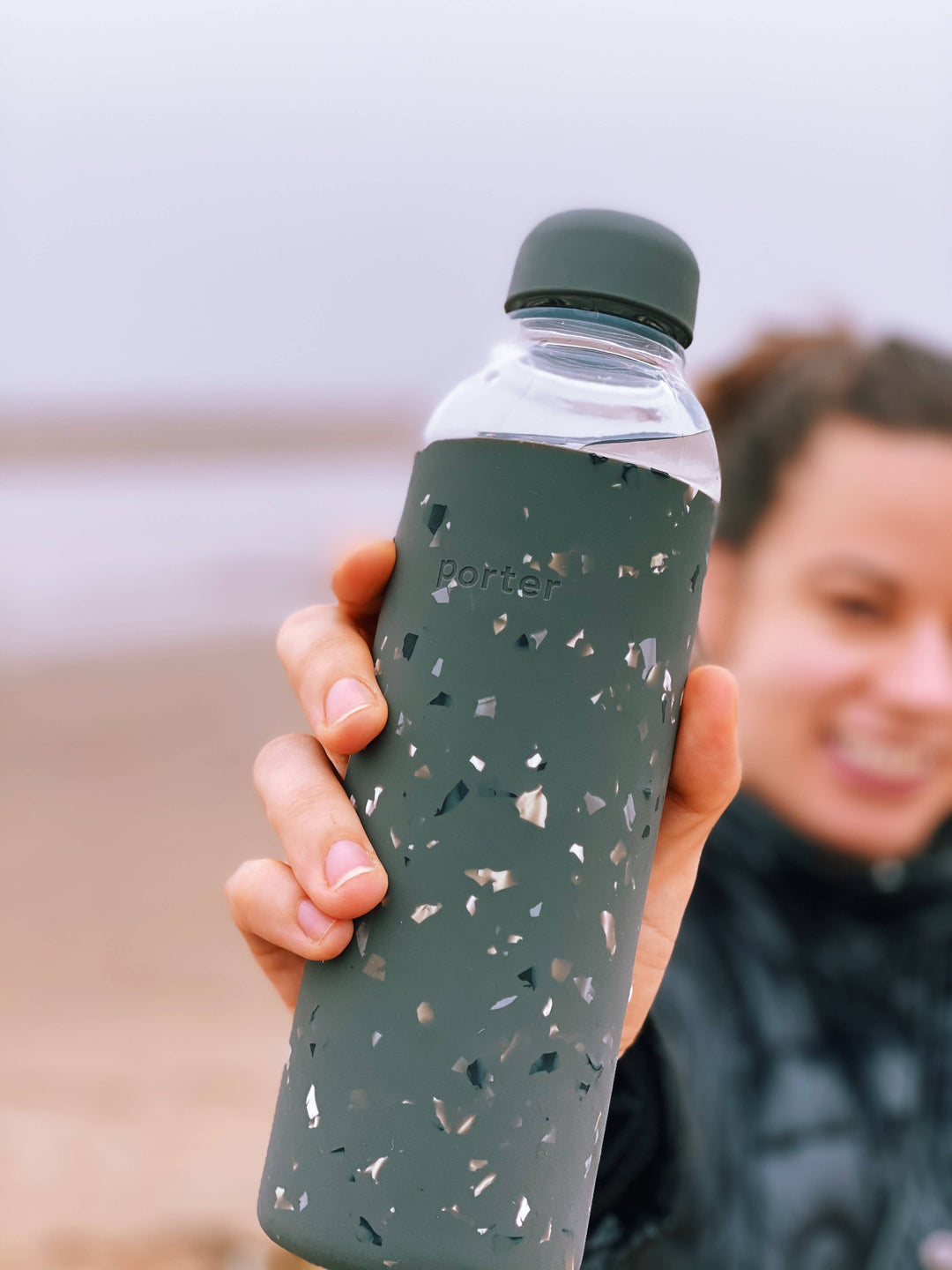 Reusable Glass + Silicone Water Bottle - Free Living Co