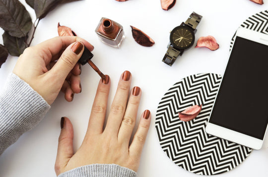 Copper Shimmery Metallic Nail Polish
