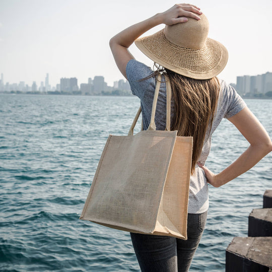 Jute Market Tote Bag - Free Living Co