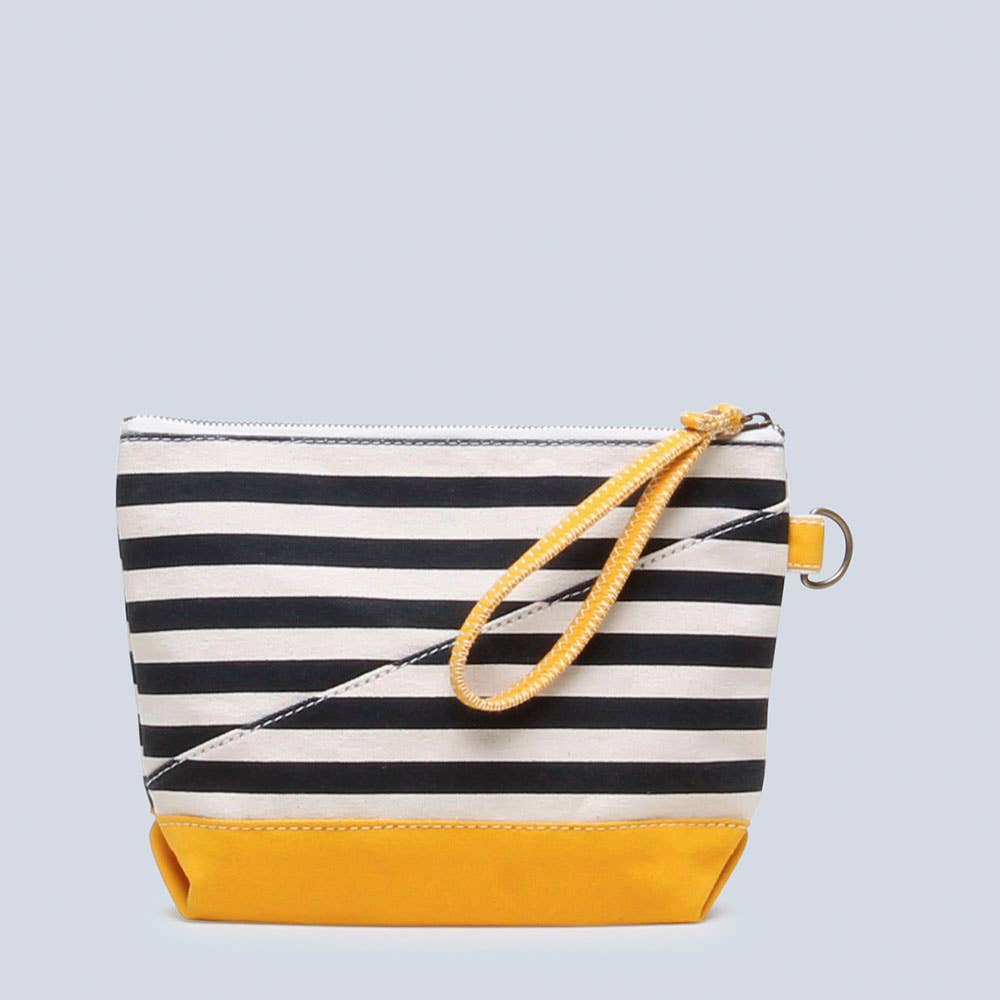 Striped All In Zip Pouch - Free Living Co